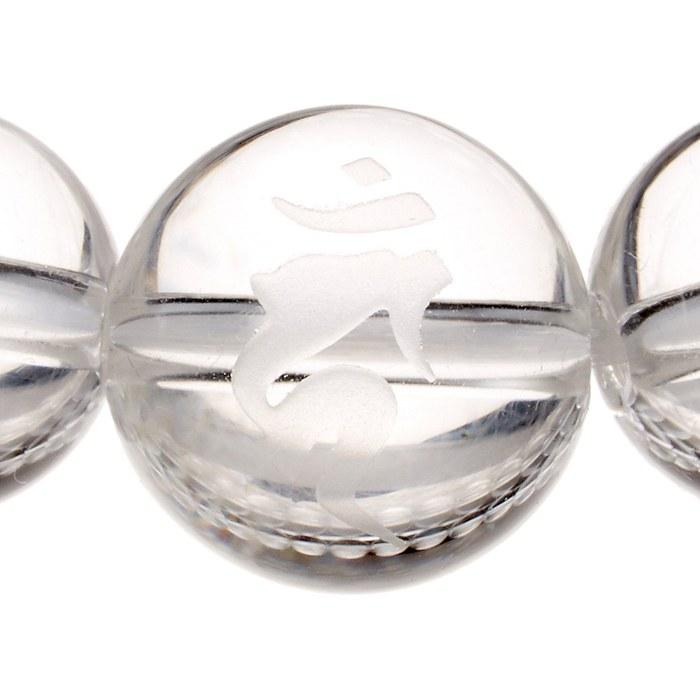 [Kannon] Prayer Beads Fudo Myoo 8mm Clear 7x7x1.2cm