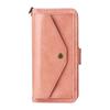 For iPhone 16 Pro Leather Case Magnetic Closure Wallet Stand Phone Cover with Crossbody Strap