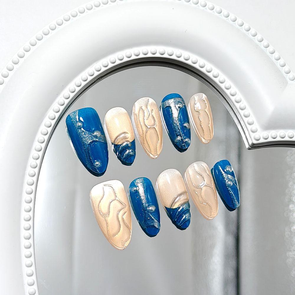 

Cyberpunk Blue 3D Rhinestone Nail Art Stickers Extra Small
