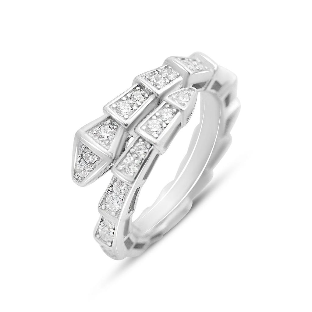 Silver Ring with Cubic Zirconia, Product Weight 4.72 G (2153955)