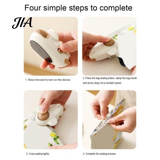 Fast Charging Bag Resealer Mini Magnetic Sealer, Airplane Shape Heat Sealing Machine, Food Storage Tool Portable Type-C Sealer for Snack Easy