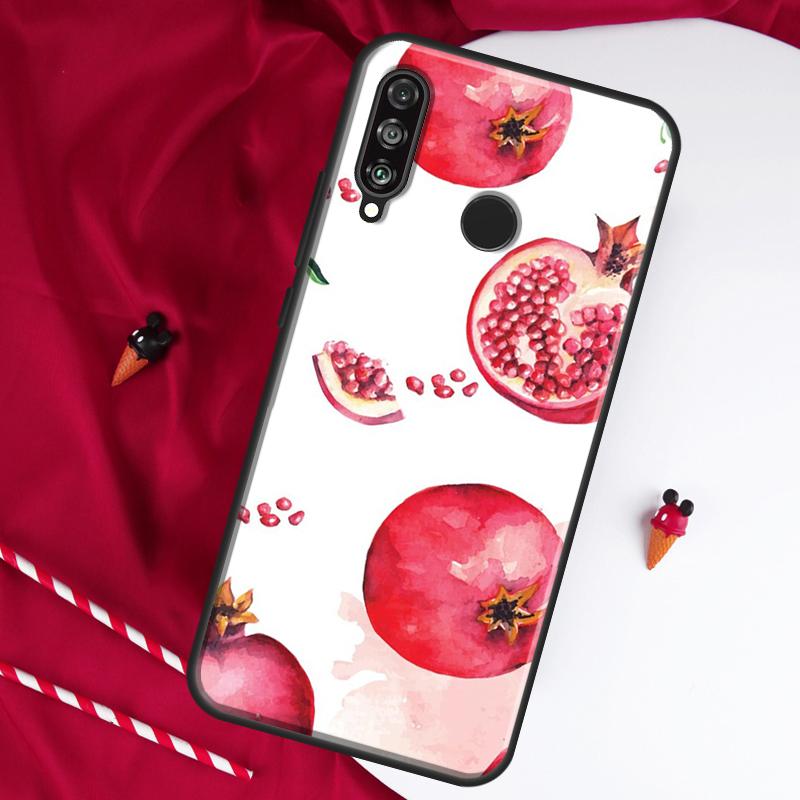 Tropical Pomegranate Pattern For Huawei Nova Y61 Y70 Y90 Y60 Y72 Y91 12s 12i 11i 7i 8i 9 10 SE P60 Pro P30 P40 Lite Case