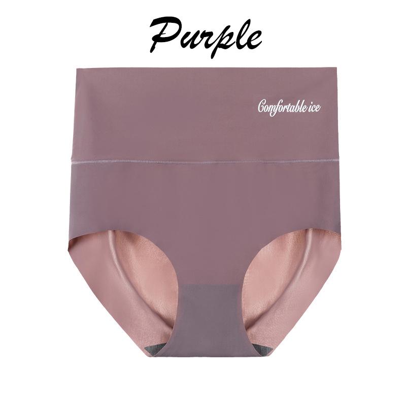 1 pezzo Shapewear Mutandine da donna Controllo della pancia Intimo Senza cuciture Seta del ghiaccio Vita alta Dimagrante sexy
