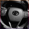 1Pcs Car Steering Wheel Emblem Badge Decal Sticker Auto Styling Decor Fit For Toyota Fortuner Chr Verso Prius Hiace Yaris Trd Corolla