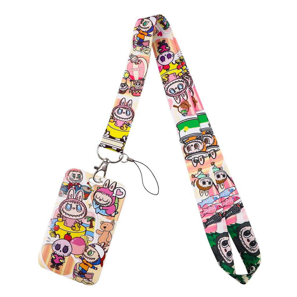 Badge Holders Card Pocket  Adjustable Neck Strap for ID Cards, Office, School - Soft Fabric Lanyard for Nurses, Teachers, Kids