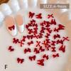 50 Pcs Mix Colorful Cute Bow Ribbon Resin Nail Art Decorations 3D Butterfly Nail Charm Jewelry Fashion DIY Accessories Manicure