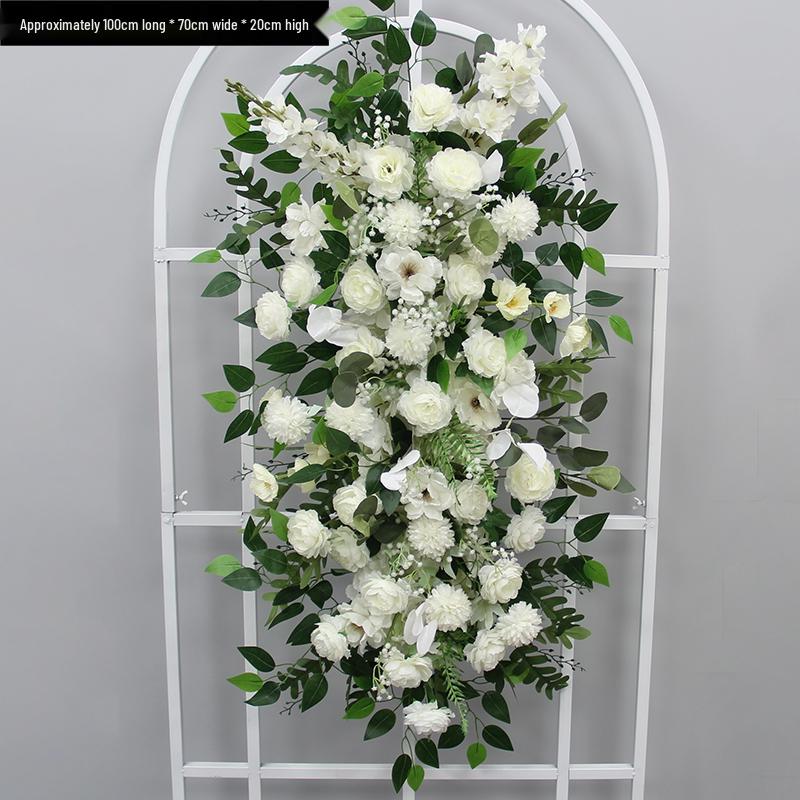 Blumen Kunstseide Blumenstreifen Set: Lange Hängegang-Anordnung & Hochzeitsaal-Dekor