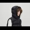 Winter 2025 Women's High-Quality Goose Down Hooded Puffer Vest - Fashionable and Thickened for Warmth
