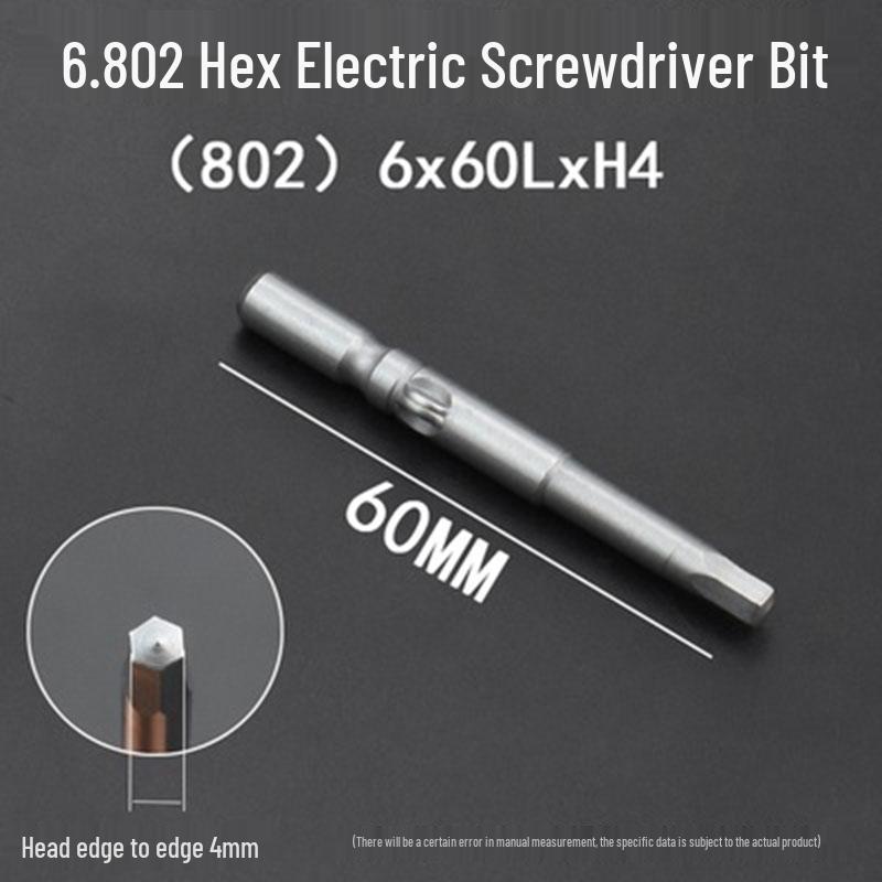 Extended Hexagonal S2 Steel Electric Screwdriver Bit with 5mm/6mm Shank