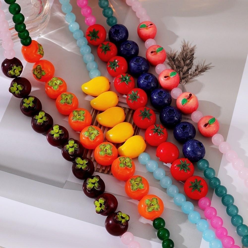 Exaggerated Resin Blueberry Bracelet Adjustable Dopamine Jewelry Spring Summer