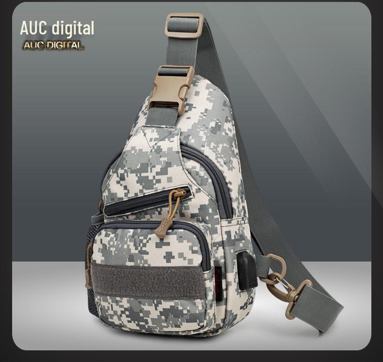 New Tactical Shoulder Bag with USB, Water Bottle Holder, and iPad Slot for Outdoor Use