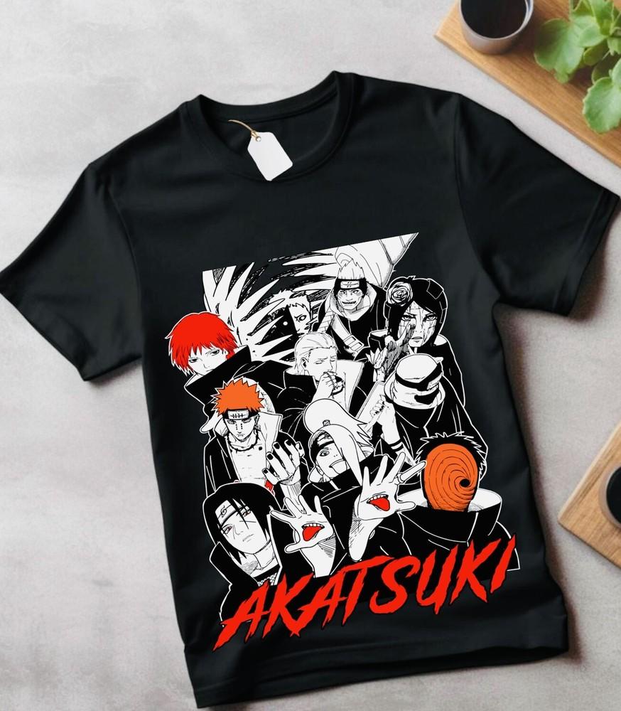 

Naruto Itachi Uchiha T-shirt Pain Akatsuki Horror For Anime Gift black shirt 3XL
