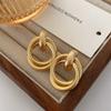 Flower Same Earrings Sterling Silver Ear Needles Ma Yili Reiko Metal Ring Earrings Atmosphere High-End Earrings