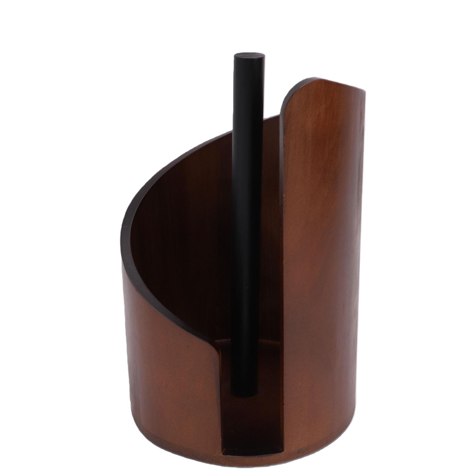 Support de serviettes en papier en bois sur pied pour comptoir avec base ronde pour table de cuisine et de salle à manger Type 2