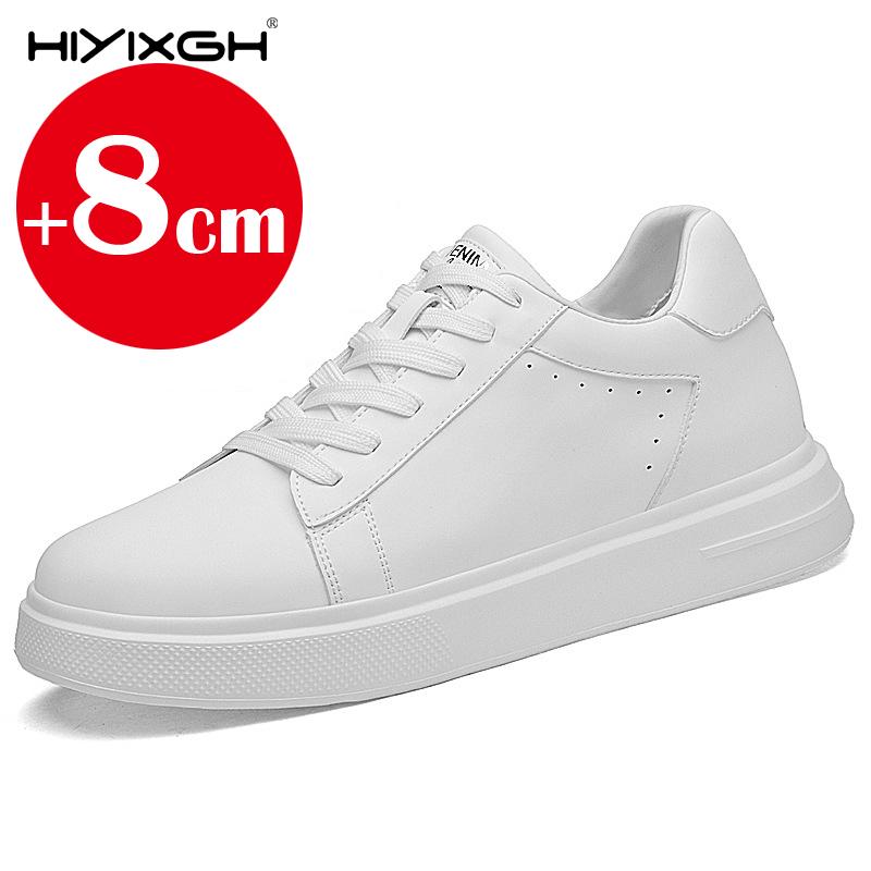 The Coolest Shoes Men's Brand Elevator Shoes Heightening Shoes Leather Height Increase 6/8Cm Lifting Height Increasing Casual Sneakers Cm
