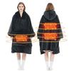 Electric Wearable Blanket Electric Hoodie Wearable Blanket Hoodie with Giant Pocket Usb Electric Wrap Sherpa Fleece Flannel 3