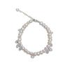 French-style crushed diamond and natural freshwater pearl set, a luxurious clavicle chain and bracelet, a two-piece set that creates a stylish and
