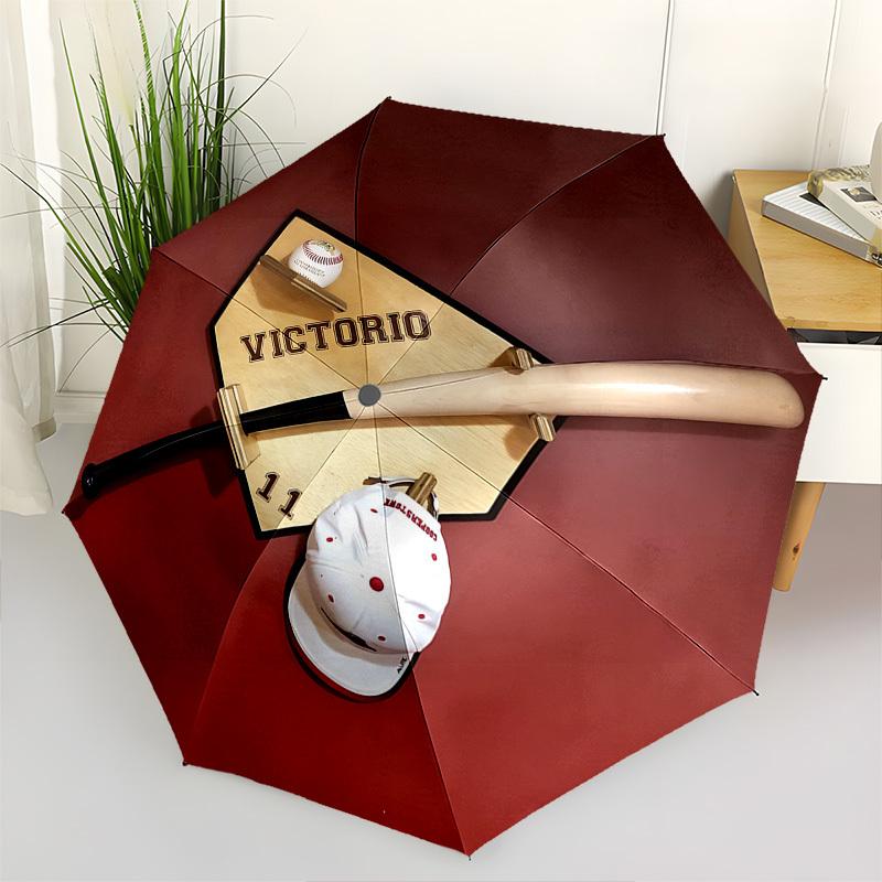 

Baseball, Sports Memorabilia Themed Automatic Opening and Closing Umbrella, Brightly Colored 8-rib Portable Umbrella, Suitable for Men and W