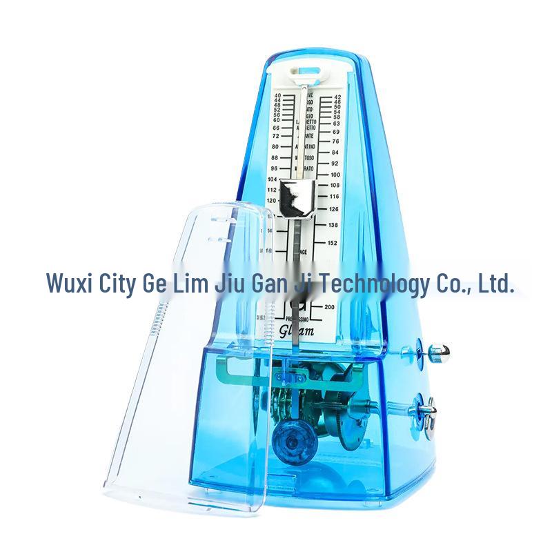 GM-20 Classic Metal Movement Metronome for Guitar, Violin, Guzheng, Piano, and Keyboard Transparent/Wood Grain