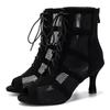 Dames Luxe Schoen Hoge Hak Latijnse Ballroom Salsa Dansschoenen 7,5cm Hak