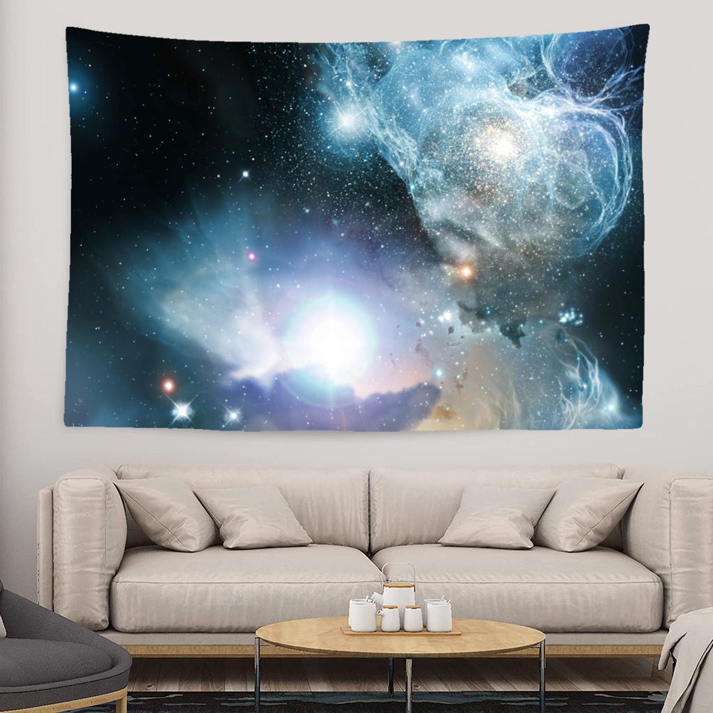Starry Sky Galaxy Tapestry Fantasy Cloud Cover Wall Hanging Bohemian Hippie Witchcraft Art Dormitory Decoration