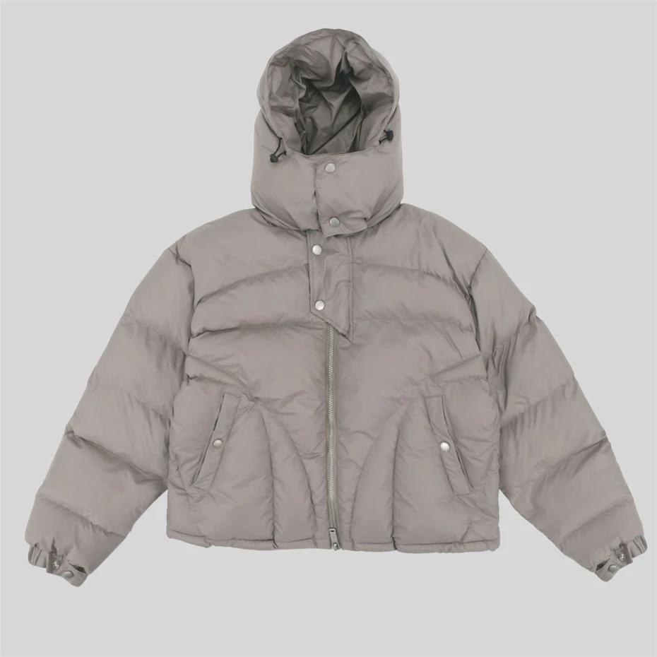 

Зимняя парка мужская Харадзюку Толстая утепленная куртка Пальто Мужское Оверсайз Хип-хоп Уличная одежда Застежка-молния С капюшоном Кнопки Куртки Унисекс L хаки