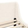 Children s Bed Frame with Headboard Cream 80 x 160 cm Boucle