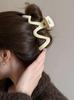 Premium Coffee-Colored Frosted Hairpin - Large All-Match Shark Clip for Elegant Hairstyles