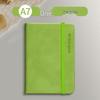 Sijin A7 Leather Hardbound Notebook with Elastic Band - Portable Pocket Planner for On-the-Go Note-Taking