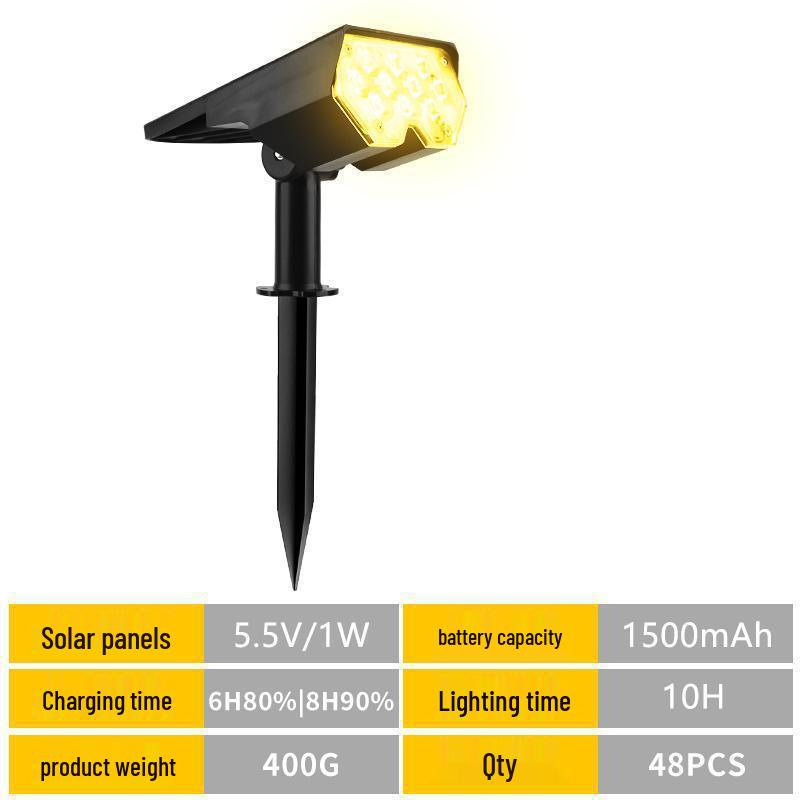 Waterproof LED Solar Garden Spotlight for Outdoor Landscape and Tree Lighting