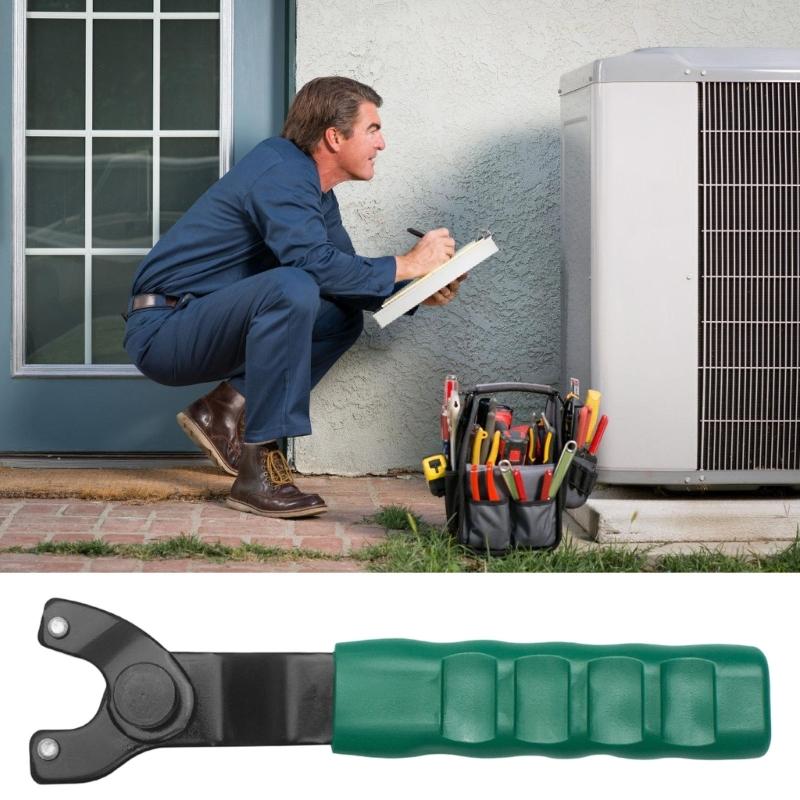 Industrial Angle Grinder Wrenches Tool Secure Nut Rotations System Reinforced Steel Frame Comfortable Slip Handle For Workshop Applications