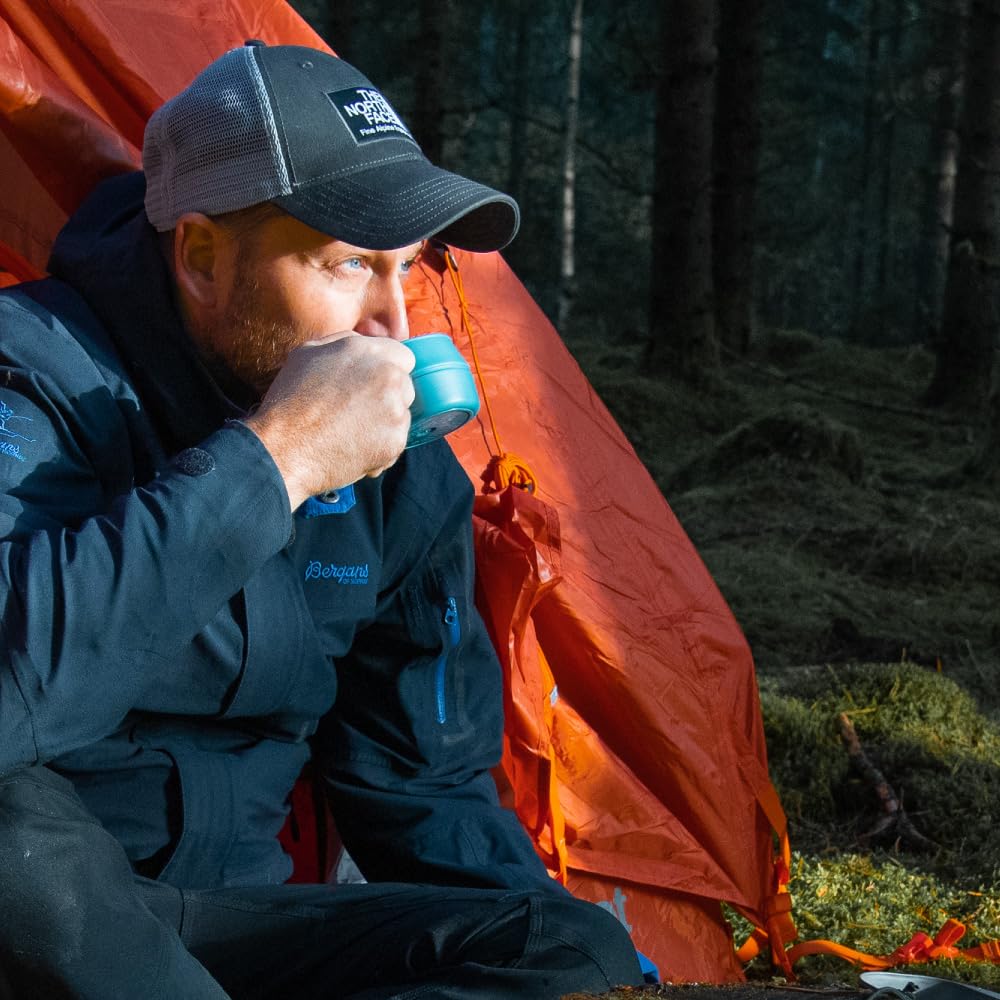 Wildo Folder Cup Dishwasher and Microwave 250ml Capacity Perfect for Outdoor Activities like and BBQs Lightweight, Compact, Foldable, Stackable,