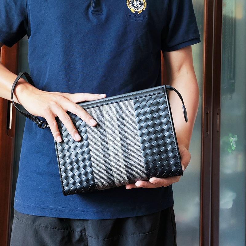 Neue gewebte Toilettentaschen für Damen und Herren, Herren-Clutch-Taschen, Handtaschen, Klemmtaschen mit großem Fassungsvermögen, personalisierte trendige Taschen, Freizeittaschen.