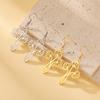 Lucktune Lotus Yoga Buddhism Flower Pendant Earrings Stainless Steel Women's Earring Gold Color Jewelry Date Party Gift Sale