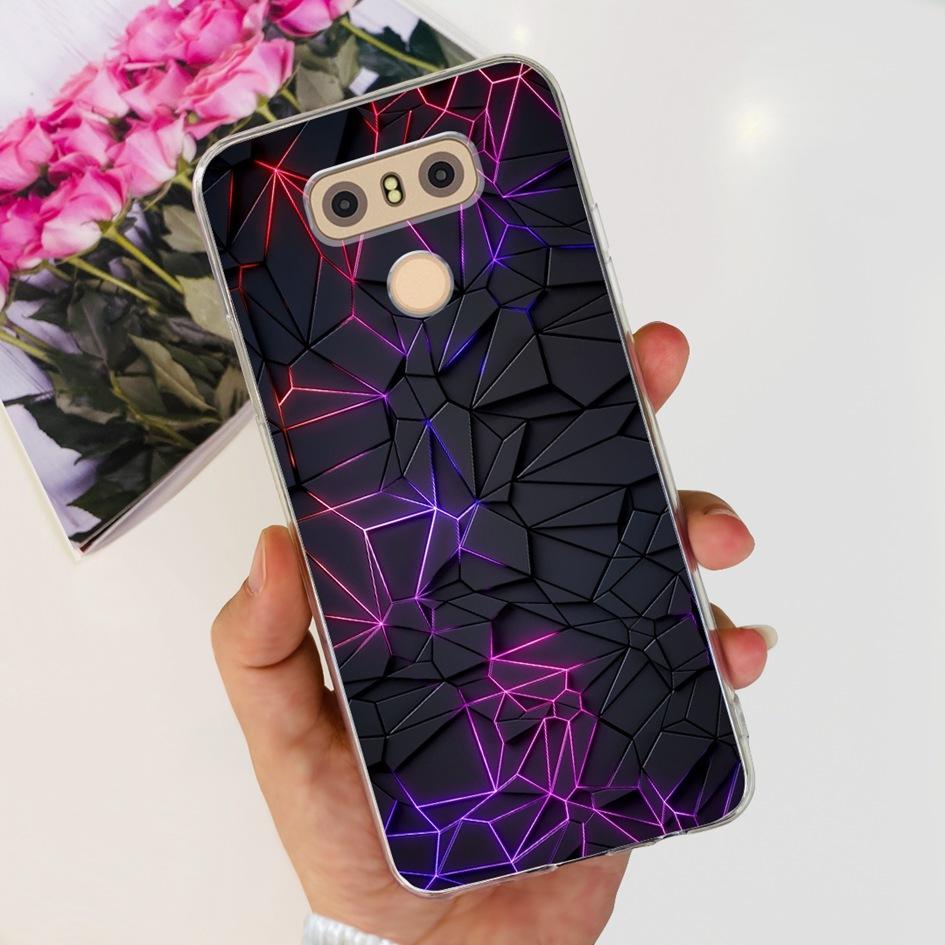 For LG G6 Plus Case LGM-G600K Phone Cases Popular Flower Soft Silicone Clear Protective Shell For LG G6 G 6 LG6 LGG6+ Back Cover