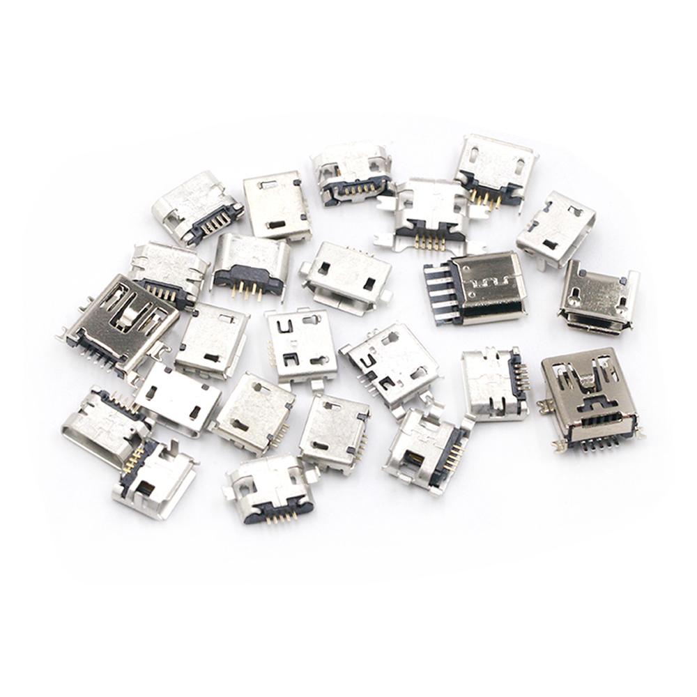 Multi Specification USB Connector Pin Charge Female SMT Socket Jack Set