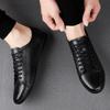 Fashion 2025 Hot Sale Genuine Leather Casual Shoes Men All-match Outdoor Walking Shoes Lightweight Skate Shoes Men Flats Mens Sneakers