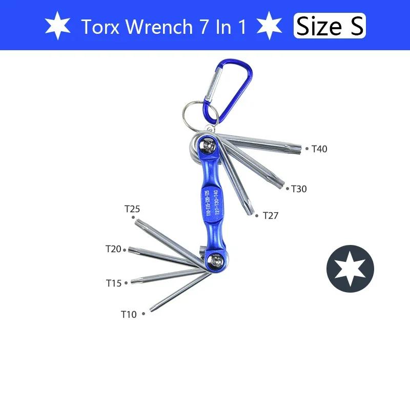 Llave Hexagonal Plegable, Material De CR-V, Llave Plegable Multifuncional Para Ciclismo/trabajo,herramientas Manuales Portátiles