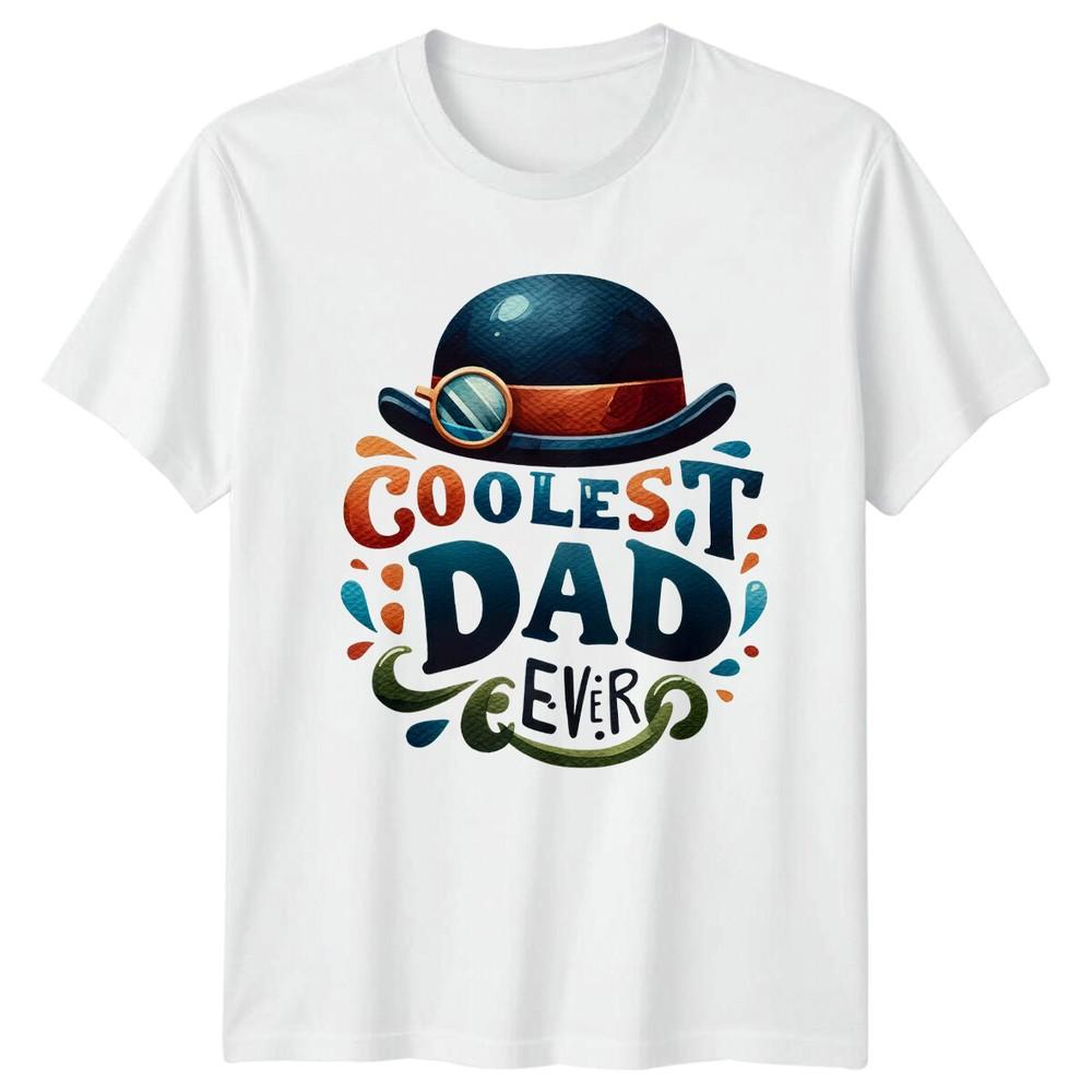 Coolest Dad Ever Hat Graphic Design Fathers Day TShirt S