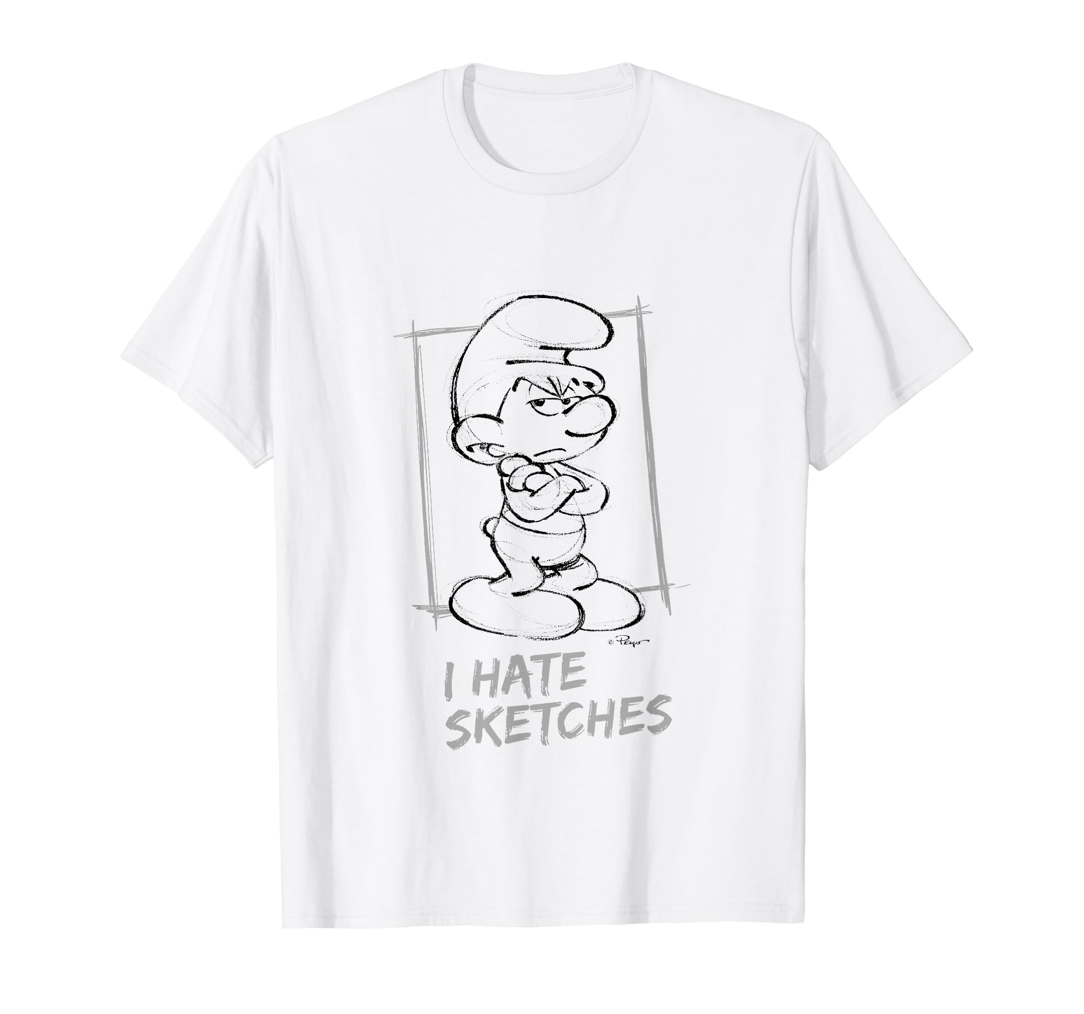 

Smurf Grouchy I Hate Sketches T-Shirt