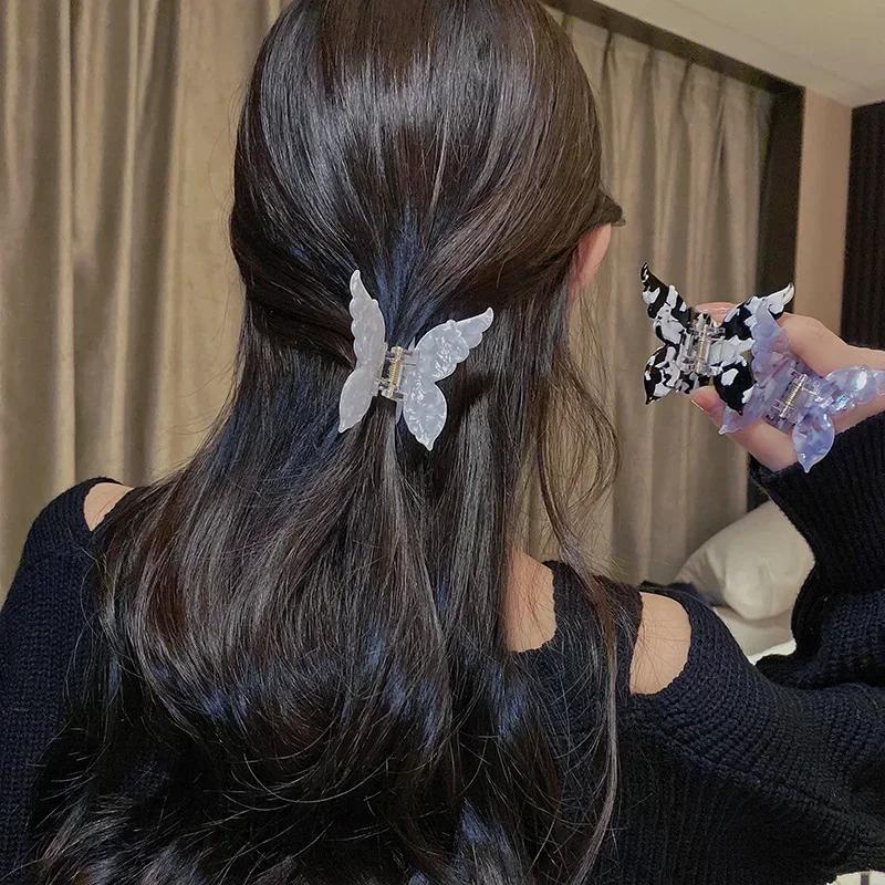 Vlinder Haarclip Accessoires Klemclip voor Vrouwen Azijnzuur Haarstrikken Franse Accessoires Vlinder Haarstrikken voor Meisjes