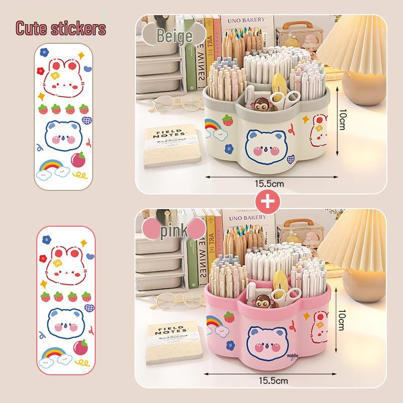 Pojemny obrotowy biurkowy pojemnik na długopisy dla studentów i artykuły biurowe