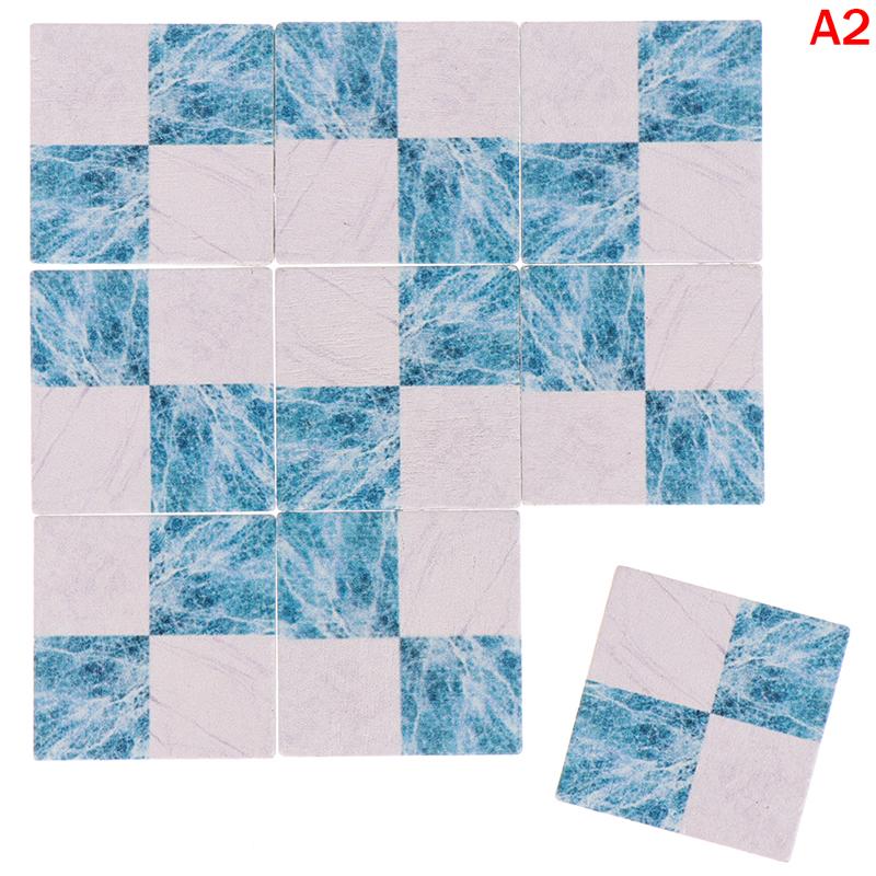 

9шт 1:12 лялькових будиночків своїми руками 30x30 мм, кухня, їдальня, підлога ванної кімнати A2