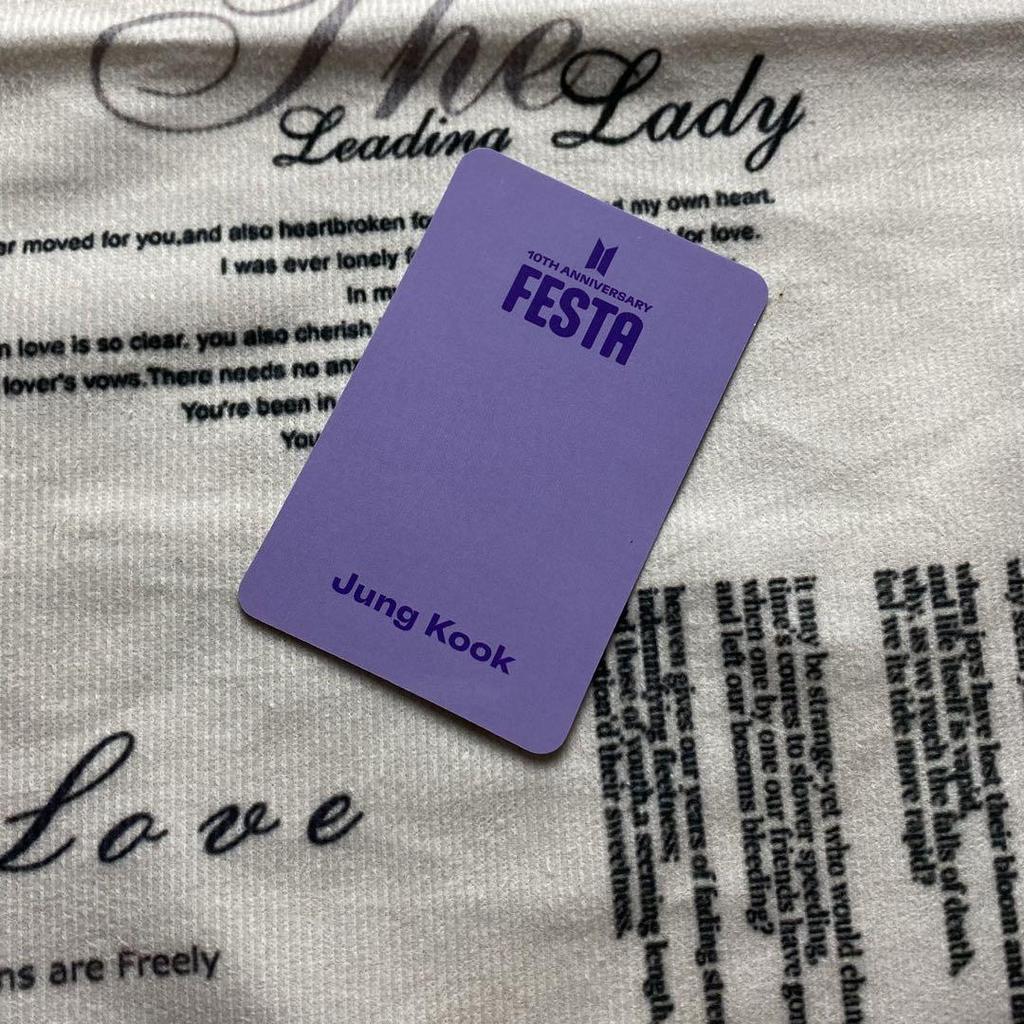 [USED] BTS FESTA ARMY 10th Anniversary Trading Card Jungkook