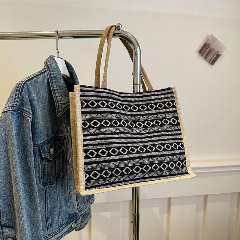 

Модная универсальная ручная льняная сумка, ручная сумка Bento Bag