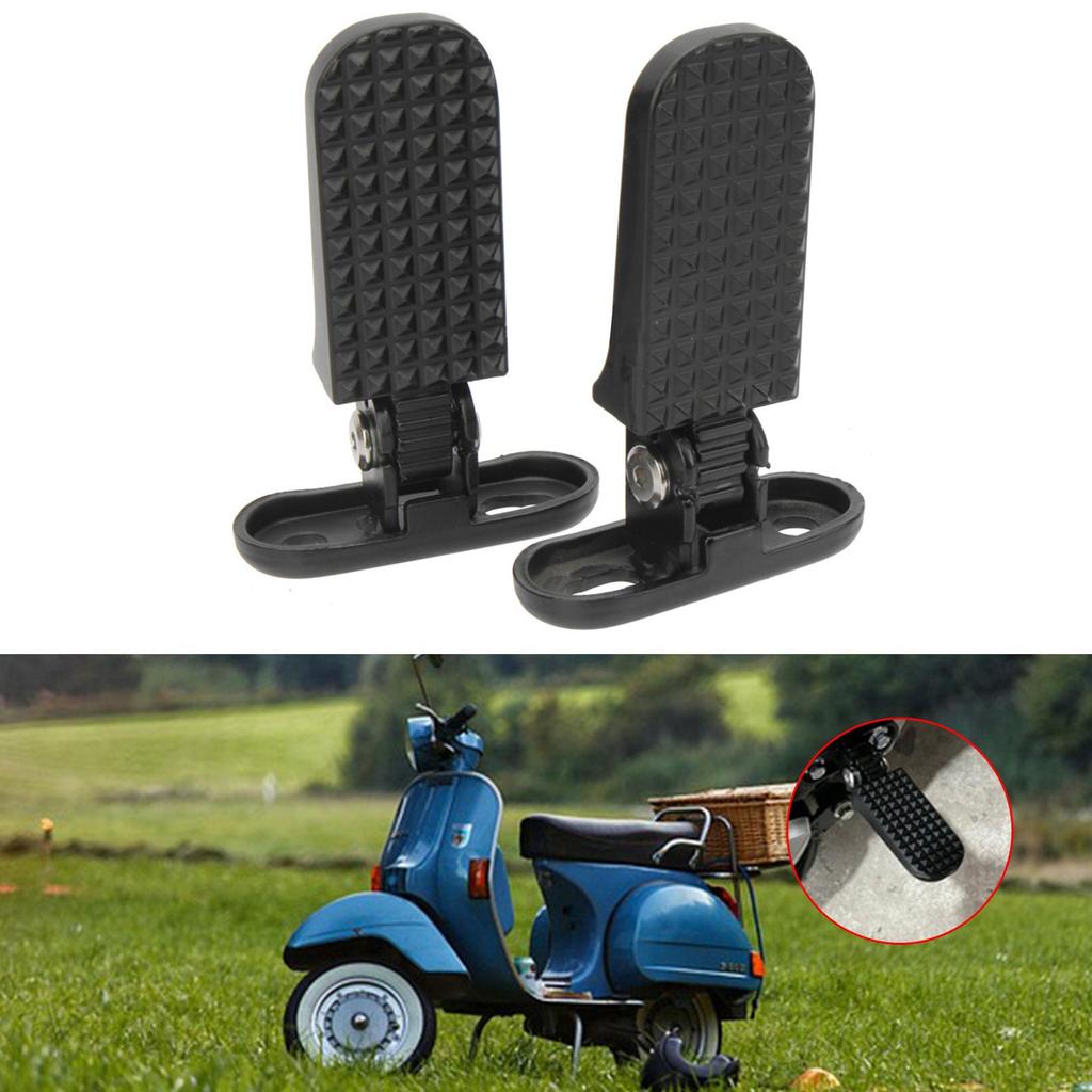 2 Pieces Bike Rear Pedals Nonslip Aluminum Alloy Folding Easy Installation Universal Electric Bike Foot Pegs Accessories