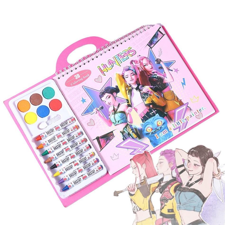 KPop Dämonenjäger Malbücher Bilderbuch Peripherie Puzzle Spielzeug Cartoon Kinder Skizzen Graffiti Notizbuch Weihnachtsgeschenke