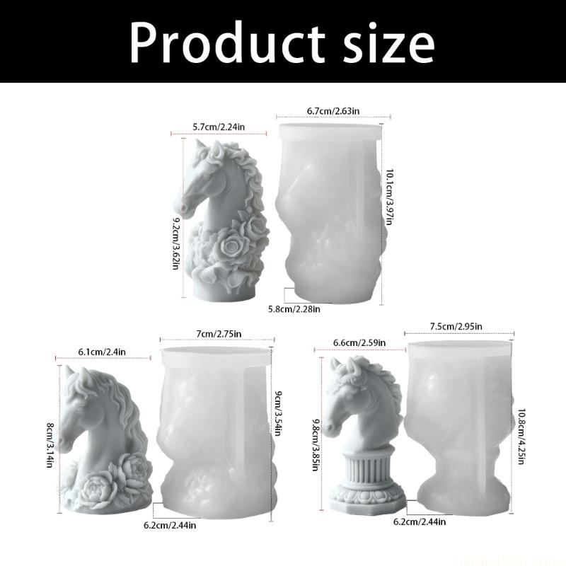 QX2E Silicone Horse Mold Beginner Friendly Crafting Essential Tool