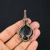 Unique Golden Apache Pyrite Gemstone Handmade Pure Copper Wire Wrapped Pendant Jewelry