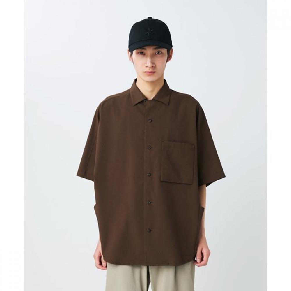 Snow Peak Airo Short Sleeve Shirt Mens Cut Sewn Brown Medium Sh 26su009